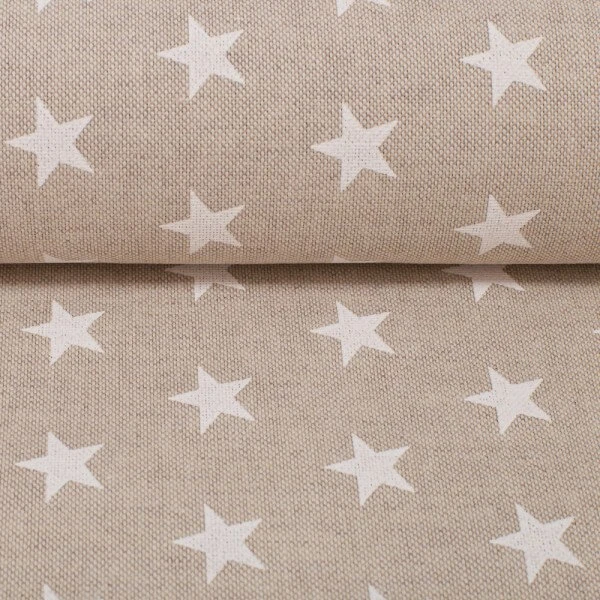 Weiße Sternchen Auf Natur Leinenoptik Canvas Meterware Emilio - Swafing Dekostoff - Sternchenstoff 1 Weiße Sternchen Auf Natur Leinenoptik Canvas Meterware Emilio - Swafing Dekostoff - Sternchenstoff