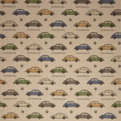 VW Käfer - Leinenoptik Canvas Meterware Emilio - Swafing Dekostoff - Original Volkswagen Lizenzstoff