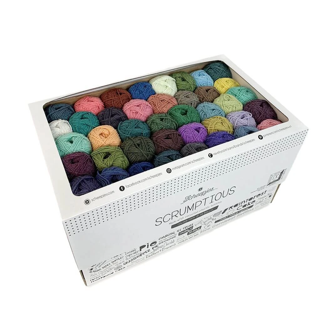 Scrumptious - Scheepjes Colour Pack - 80x 30g KnÀuel Regenbogen - ALLE FARBEN!
