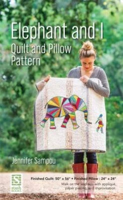 Elefantenquilt - Elephant And I Quilt & Pillow - Jennifer Sampou Schnittmuster & Anleitung