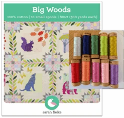 Big Woods Handapplikationsgarn By Sarah Fielke - 80wt. 10 Spulen Aurifil Garnsortiment - VORBESTELLUNG! Auslieferung Ihrer Gesamten Bestellung Ca. Ende Mai / Juni 2024