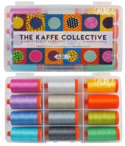 The Kaffe Collective Collection By Kaffe Fassett & Liza Lucy 50wt 12 Spulen Aurifil Garnsortiment