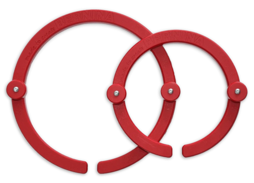BERNINA Gripper Rings Set - Rote Quiltinge - 8" & 11" Quiltgriffe