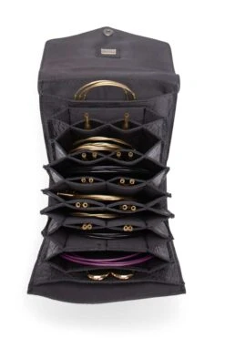 Betina Lederetui - Muud Living - Fächertasche Für Stricknadeln & Häkelnadeltasche - Black / Schwarz