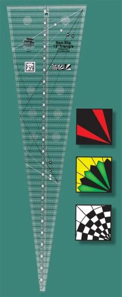 15° Grad Patchworklineal - 15 Degree Triangle Quilt Ruler - Creative Grids Non Slip Ruler Dreieck