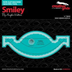 Angela Walters Quiltlineal "Smiley" - Creative Grids Non Slip Machine Quilting Tool - Rulerwork Maschinenquiltlineal