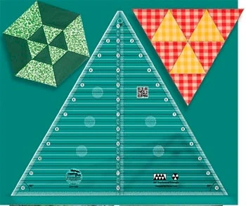 60° Grad Patchworklineal - 60 Degree Triangle Quilt Ruler - Creative Grids Non Slip Ruler 12,5 Inches