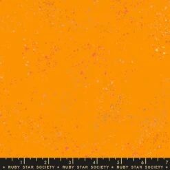 Speckled Clementine - Oranger Ruby Star Society Basicstoff - Rashida Coleman Hale Designerstoff Mit Metallic Akzenten