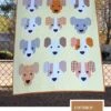 Süßer Hunde Quilt - The Puppies Pattern By Elizabeth Hartman - Patchworkdecke Schnittmuster