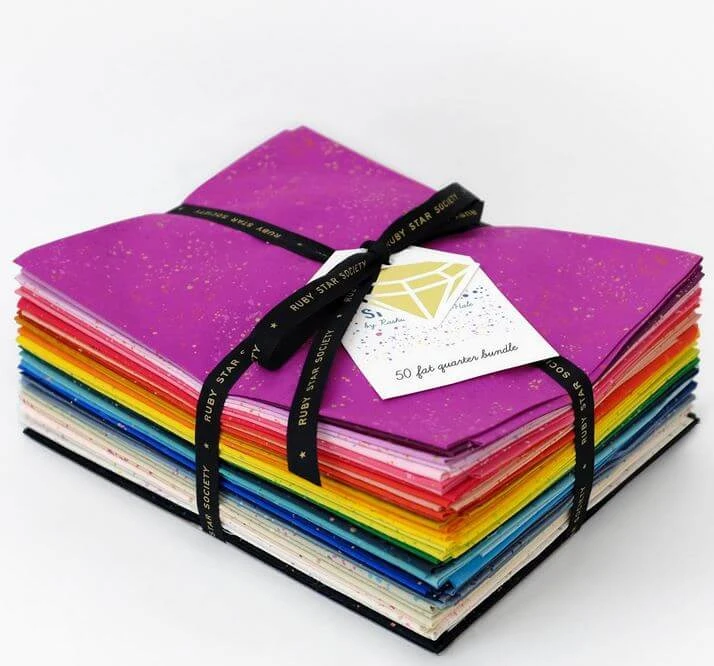 Speckled Fat Quarter Bundle- Ruby Star Society Basicstoff 50 FQs - Rashida Coleman Hale Stoffpaket - Designerstoff Mit Metallic Akzenten 1 Speckled Fat Quarter Bundle- Ruby Star Society Basicstoff 50 FQs - Rashida Coleman Hale Stoffpaket - Designerstoff Mit Metallic Akzenten