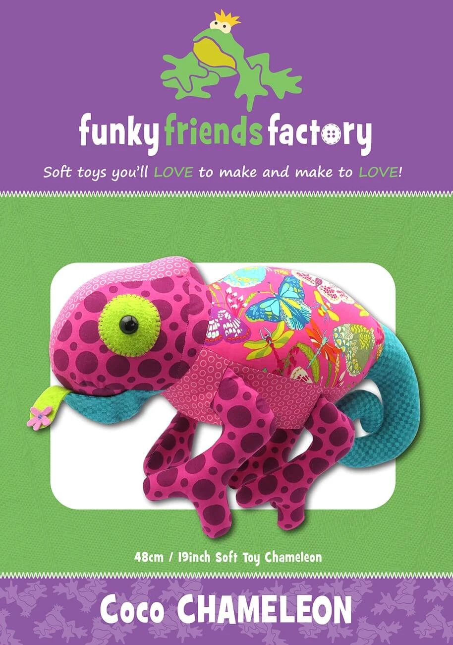 Coco Chameleon - Funky Friends Factory Kuscheltiere / Softies Schnittmuster
