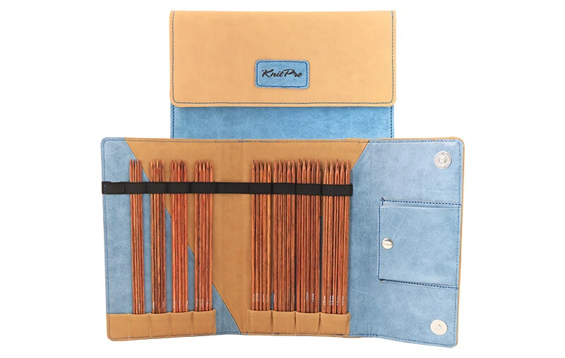 KnitPro Ginger Deluxe Set - Nadelspiele In Treibholz-Optik - 20cm DPNs Double Pointed Needles