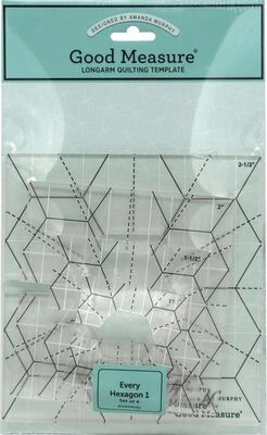 Every Hexagon 1 - 5er Sechseck Quiltlineal-Set - Good Measure Longarm Quilting Template - Rulerwork Maschinenquiltlineal Von Amanda Murphy