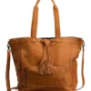 Libby Projekttasche - Muud Living - Stricktasche - Whiskey-Brauner Ledershopper