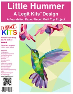 Kolibri FPP - Little Hummer Quilt - Original Lizensiertes Legit Kits Schnittmuster / Materialpackung / Stoffpaket - Sonderanfertigung