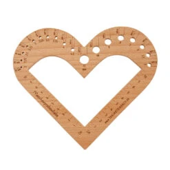 Maschenproben-Herz Tanja Steinbach - Maschenprobenliebe Nadelmaß & Zählrahmen LANA GROSSA