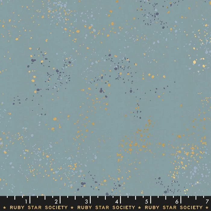 Speckled Soft Blue - Hellblau Ruby Star Society Basicstoff - Rashida Coleman Hale Designerstoff Mit Metallic Akzenten 1 Speckled Soft Blue - Hellblau Ruby Star Society Basicstoff - Rashida Coleman Hale Designerstoff Mit Metallic Akzenten
