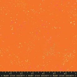 Speckled New Burnt Orange - Oranger Ruby Star Society Basicstoff - Rashida Coleman Hale Designerstoff Mit Metallic Akzenten