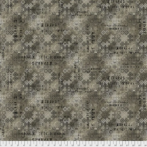 Neutral Faded Tile - Tim Holtz Eclectic Elements Abandoned Patchworkstoffe - Vintage Steampunk Motivstoff