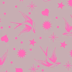 Cosmic Fairy Flakes Tiermotivstoffe - Everglow Neon True Colors Tula Pink Designerstoff - FreeSpirit Patchworkstoffe