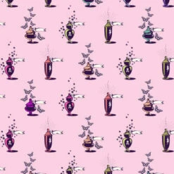 Nightshade Nerium Apothecary - Nightshade Deja Vu Tula Pink Designerstoffe - FreeSpirit Patchworkstoffe