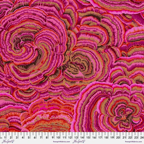 ÜBERBREITER RÜCKSEITENSTOFF! Pink Tree Fungi - Kaffe Fassett Collective Designerstoffe - Philip Jacobs Quilt Backing Patchworkstoff