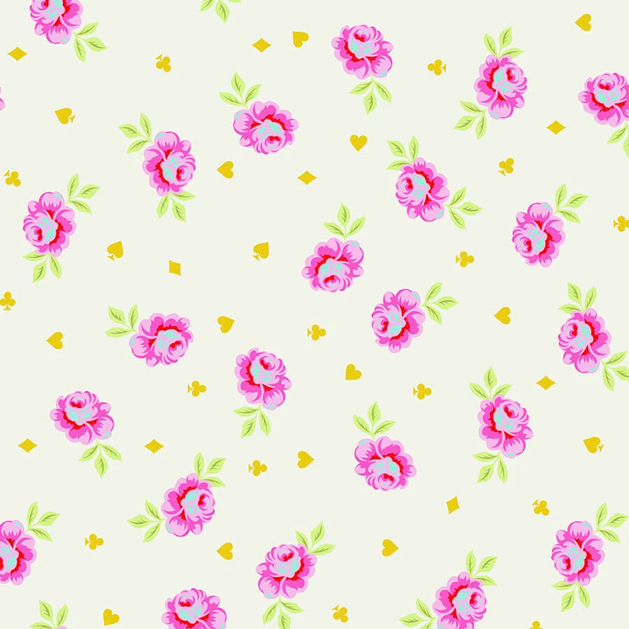 RÜCKSEITENSTOFF! Wonder Big Buds Rosenstoff - Curiouser And Curiouser Tula Pink - FreeSpirit Alice In Wonderland Patchworkstoffe