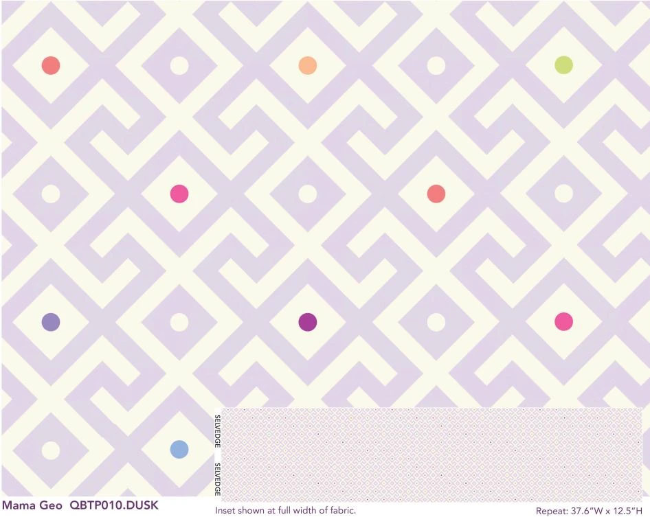 ÜBERBREITER RÜCKSEITENSTOFF! Dusk Mama Geo Labyrinth Maze Quilt Backing - Moon Garden Tula Pink Designerstoffe - FreeSpirit Patchworkstoffe - OOP! Nur Solange Der Vorrat Reicht!