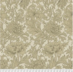 Taupe Chrysanthemum Toile Baumwollstoff-Quiltbacking - Original William Morris & Company Lizenzstoff - ÜBERBREITER RÜCKSEITENSTOFF!
