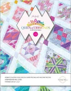 Tula Pink Queen Of Diamonds Pinkdoor Fabrics - EPP Paper Pieces Pattern Booklet