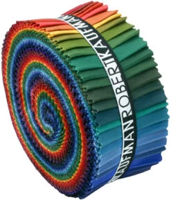2 1/2" Stoffschnecke New Dark Palette - Kona Cotton Solids Roll-Up