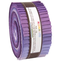 2 1/2" Stoffschnecke "Lavender Fields" - Kona Cotton Solids Roll-Up