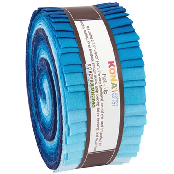 2 1/2" Stoffschnecke "Sky Gazer" - Kona Cotton Solids Roll-Up