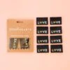 LOVE ... Is Love PRIDE Labels - Sarah Hearts Webetiketten - Premium Woven Labels - Limited Edition