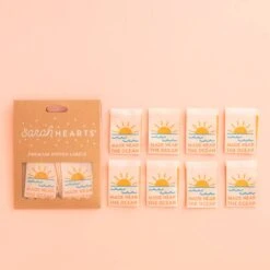 Made Near The Ocean Labels - Sarah Hearts Webetiketten - Premium Woven Labels - Tied With A Ribbon Limited Edition