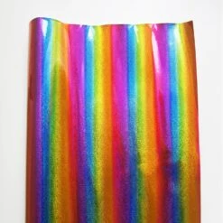 Stardust Rainbow Kunstleder -- Schillernder Regenbogen-Metallic Soft Vinyl Zuschnitt - Sew Hungry Hippie