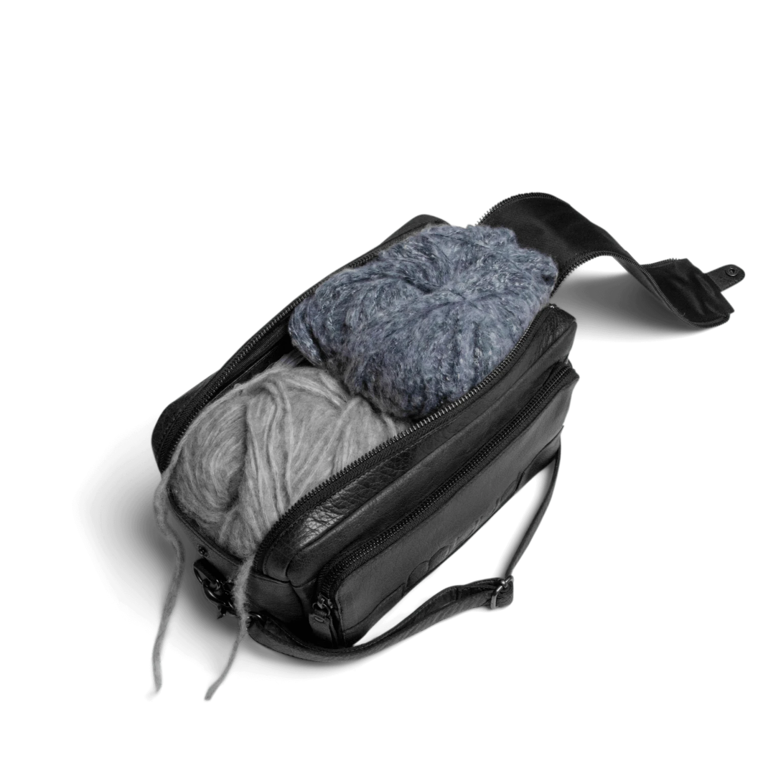 Stavanger Ledertasche - Muud Living - Stricknadeletui & HĂ€kelbeutel - Schwarz