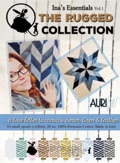 The Rugged Collection Ina's Essentials Vol.1 -... A Love Letter To Canvas, Denim, Linen & Leather! Kleines Aurifil 28wt Garnsortiment